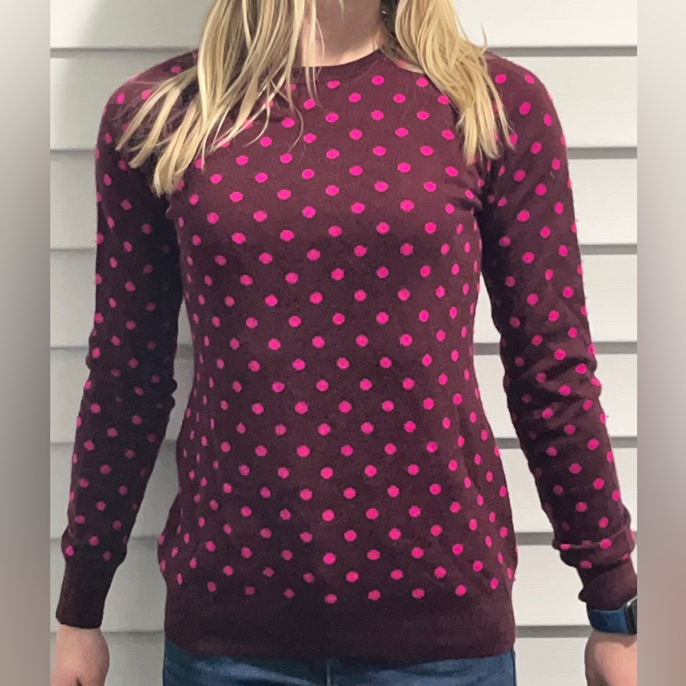 Maroon poke dot Sweater